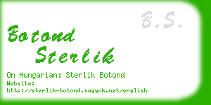 botond sterlik business card